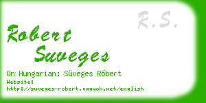 robert suveges business card